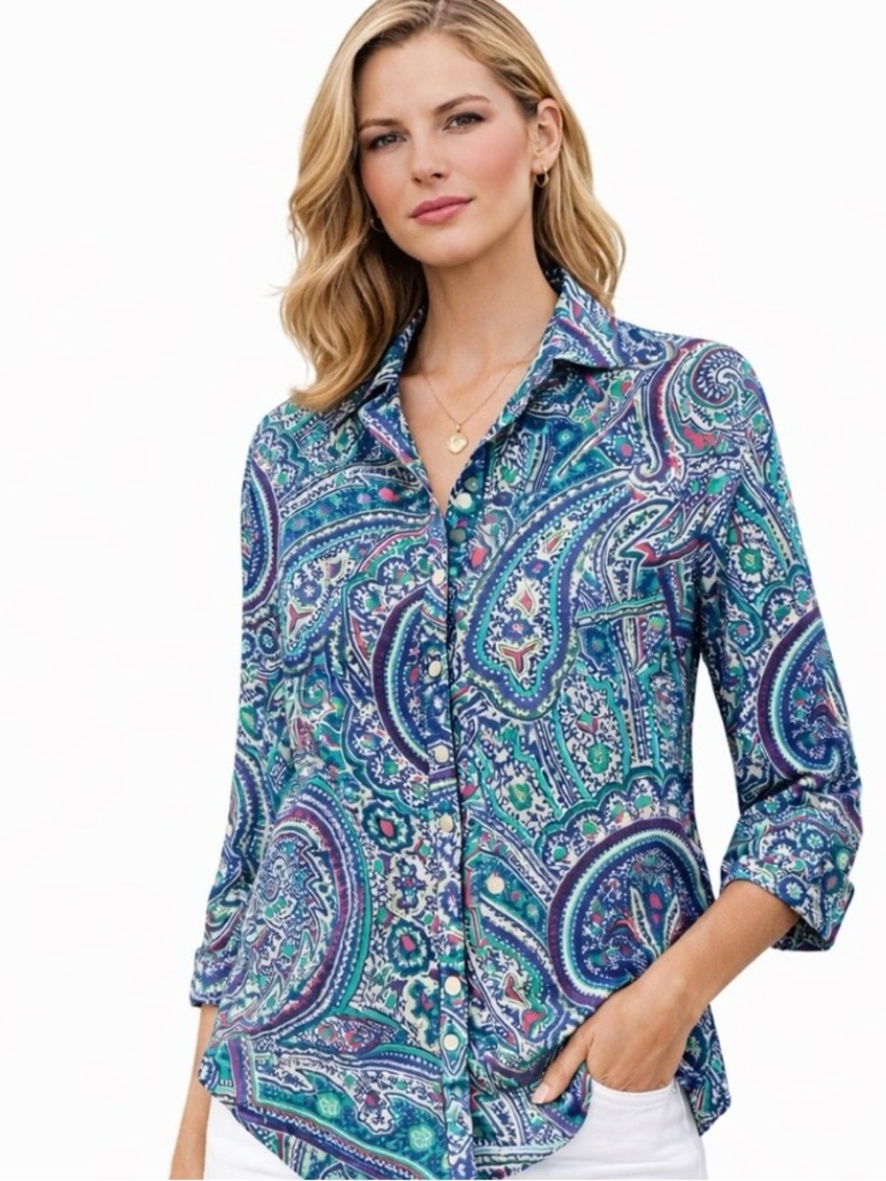 Lauren Ralph Lauren XL Multicolor Paisley Button-down Shirt